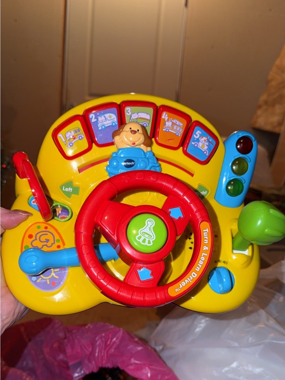 VTech Turn & Learn Steering Wheel - Yellow/Red/Blue